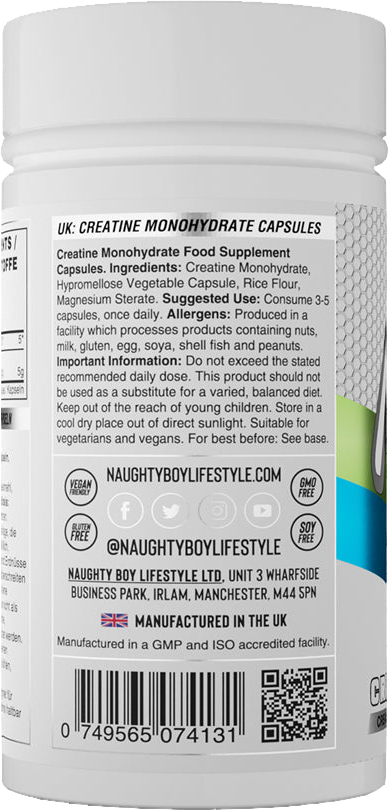 Naughty Boy Creatine Capsules - 120 caps