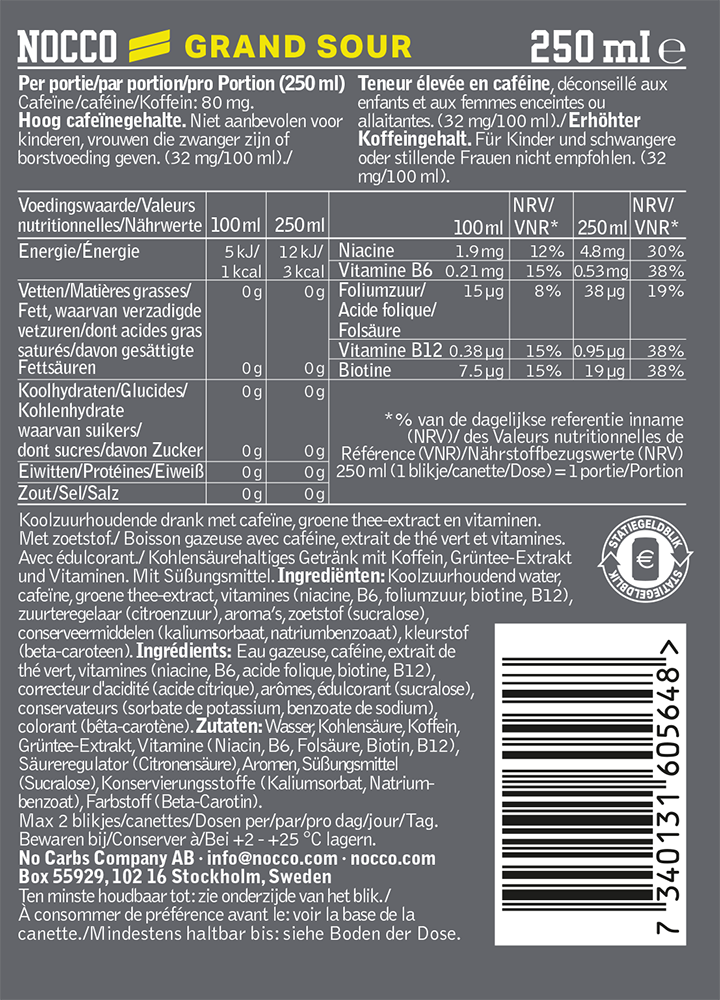 NOCCO FOCUS - 12 x 250 ml