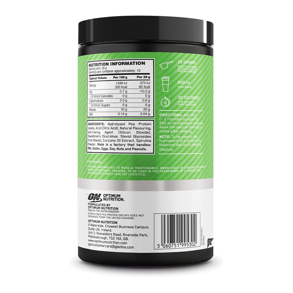 Optimum Nutrition Clear Protein 100% Plant Protein Isolate - 280 g