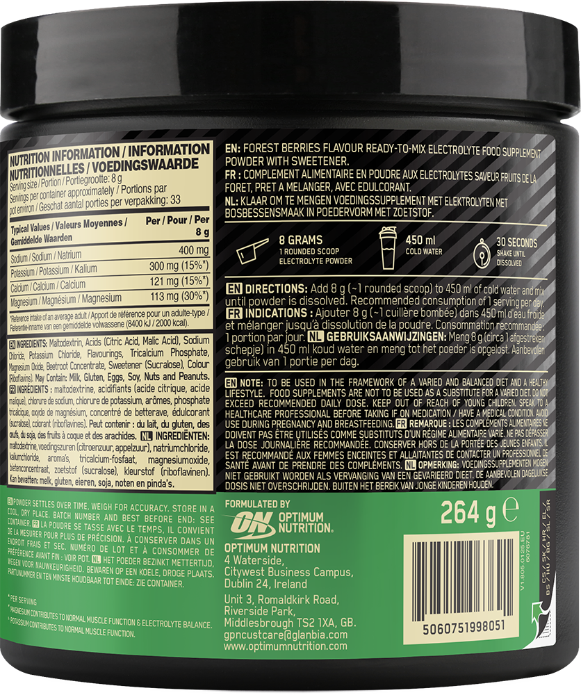 Optimum Nutrition Electrolyte Powder - 264 g