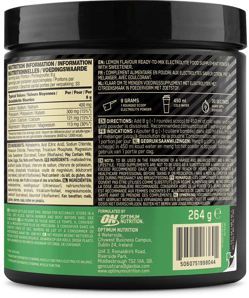 Optimum Nutrition Electrolyte Powder - 264 g