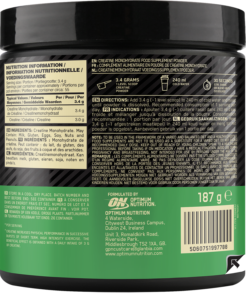 Optimum Nutrition Micronised Creatine Powder