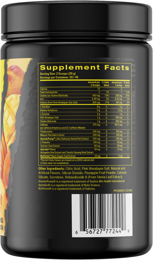 PharmaFreak Stacked Freak 3D Pre-workout - 400 g - Mango Peach