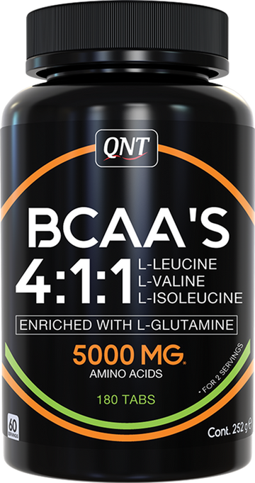 QNT BCAA 4:1:1+ L-Glutamine - 180 tabs