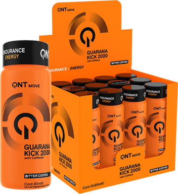 QNT Guarana Kick 2000 mg - 12 x 80 ml - Bitter Coffee