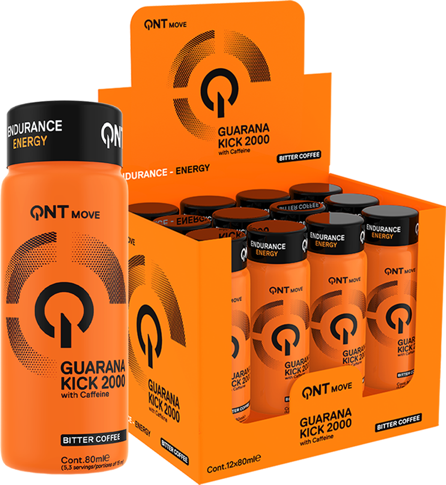QNT Guarana Kick 2000 mg - 12 x 80 ml - Bitter Coffee