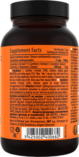 QNT L-Carnitine 500 mg - 60 caps