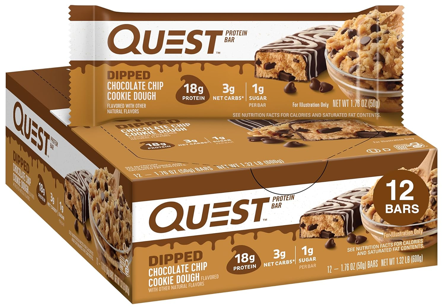 Quest Dipped Bar - 12 x 50 g