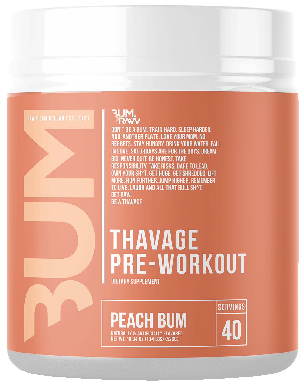 RAW CBUM Thavage Pre-workout - 20 servings