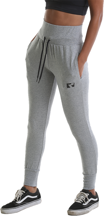 RIPT RCLPNT720 Ladies Deep Waist Jogpant - Grey