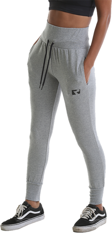 RIPT RCLPNT720 Ladies Deep Waist Jogpant - Grey