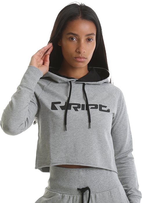 RIPT RCLSWT719 Ladies Cropped Hoodie - Grey