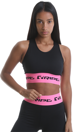 RIPT RCLTOP717 Ladies Crop Top Branded - Pink