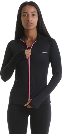 RIPT RCLTOP721 Ladies Zip Thru Top - Black
