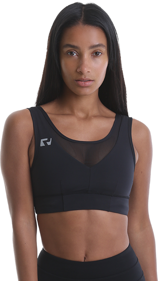 RIPT RCLTOP734 Ladies Crop Top Mesh - Black