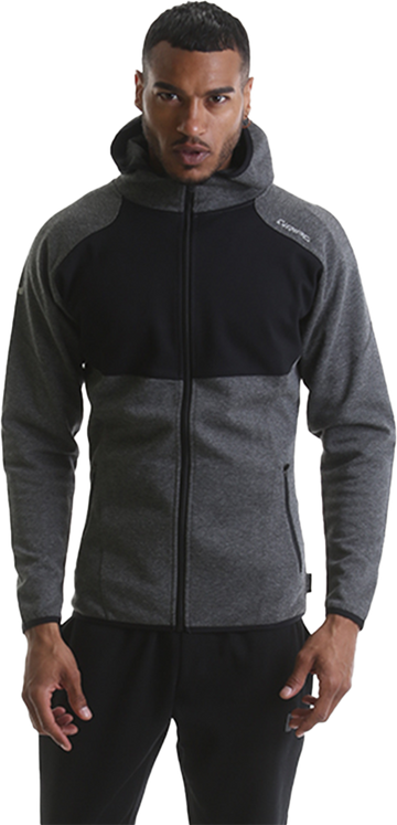 RIPT RCSWT709 Mens Hooded Zip Thru - Grey Marl
