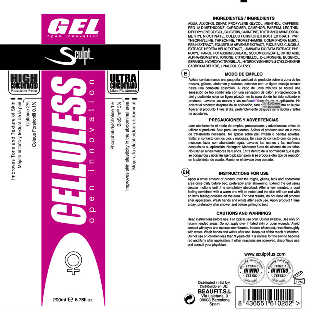 Sculpt Celluless - 50 ml