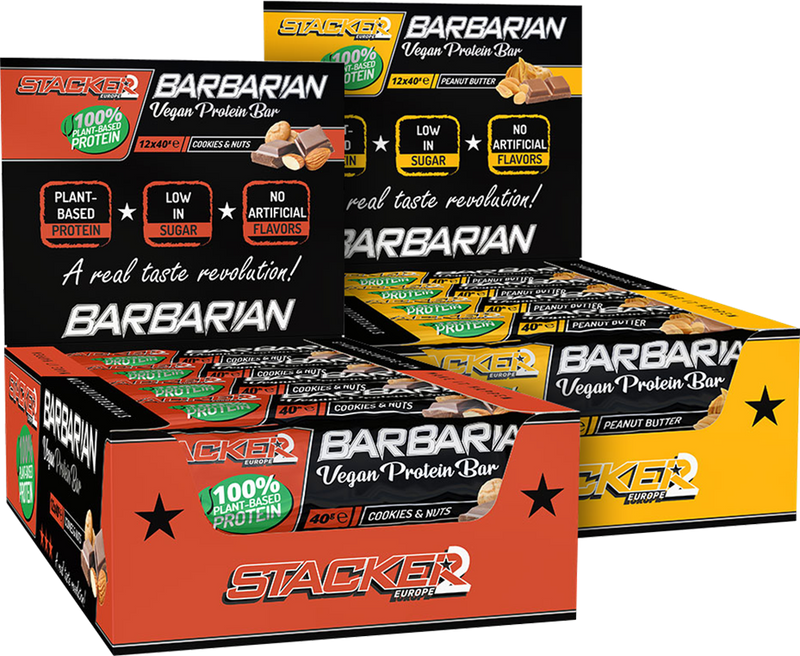 Stacker2 Barbarian Vegan Protein Bar - 12 x 40 g