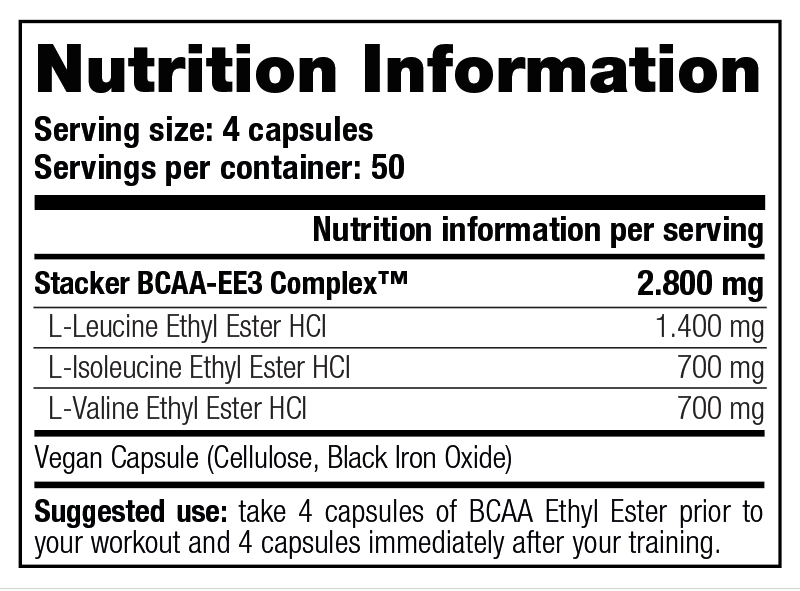 Stacker2 BCAA Ethyl Ester - 198 caps