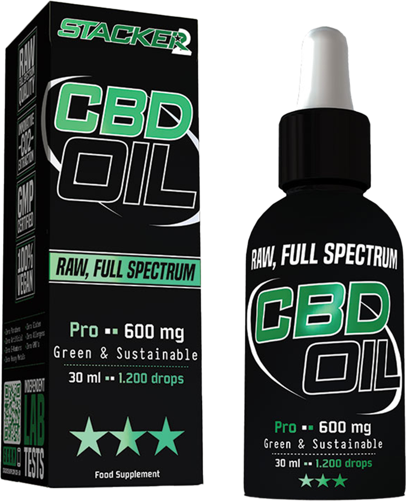 Stacker2 CBD Oil Pro - 600 mg RAW - 30 ml