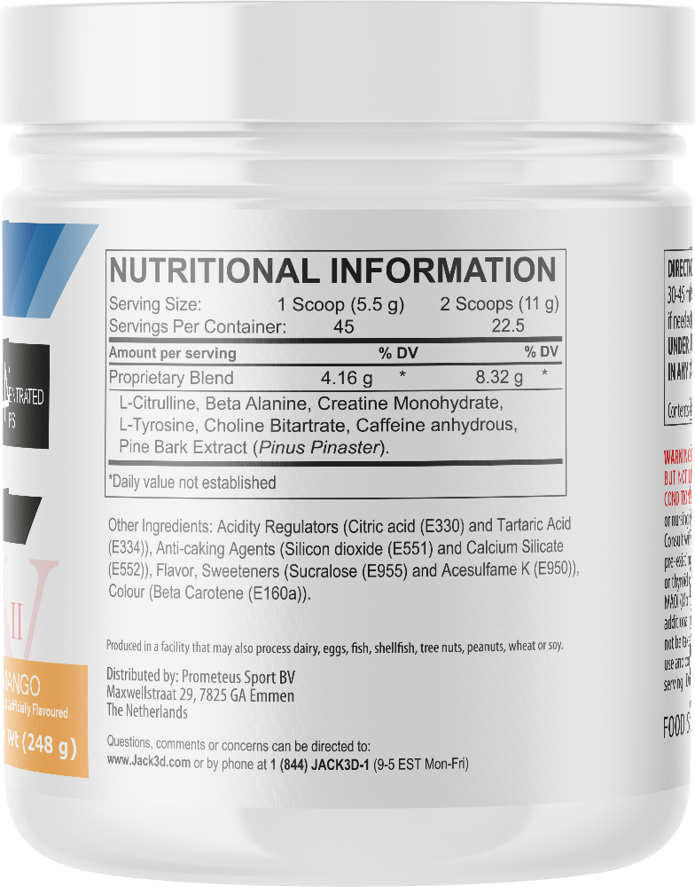 Jack3d Advanced Pre-workout - 248 g