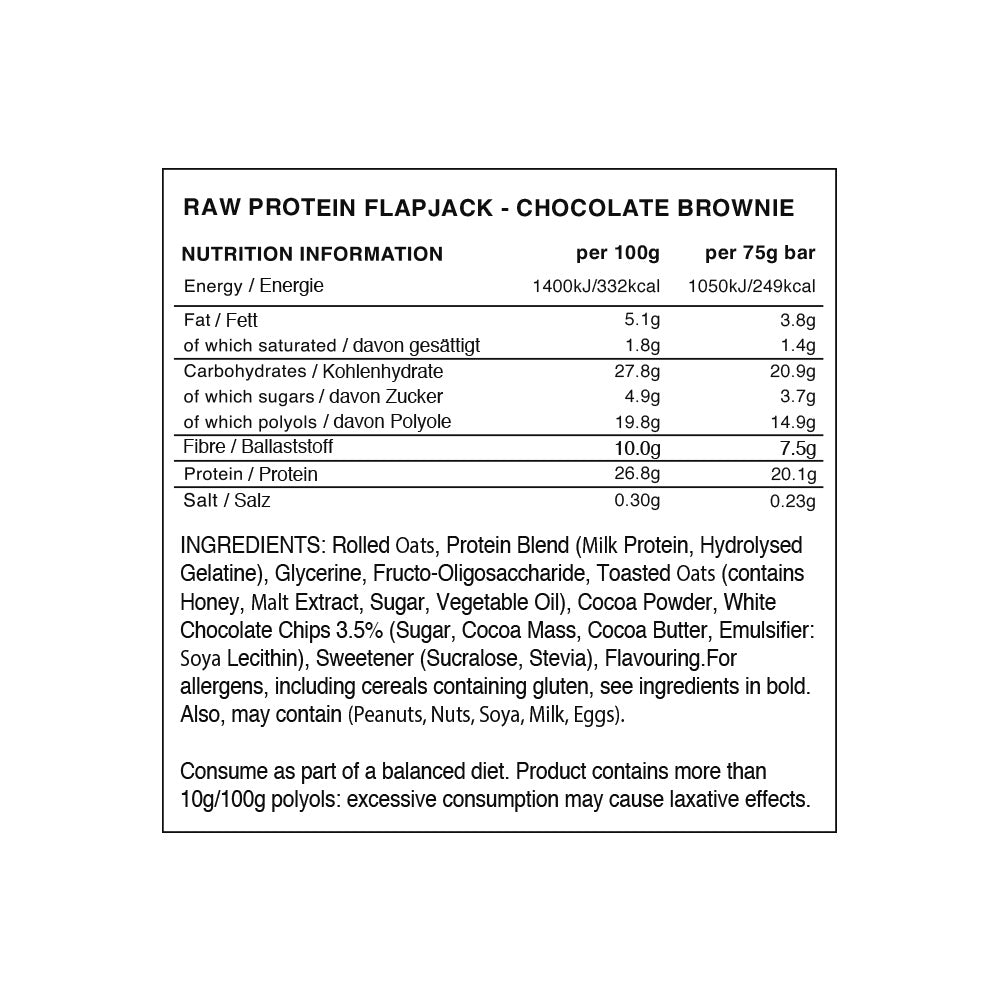 Warrior Raw Protein Flapjack - 12 x 75 g