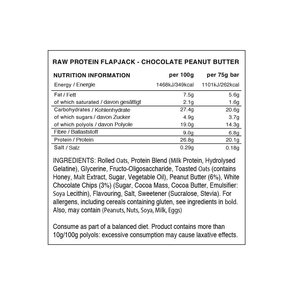 Warrior Raw Protein Flapjack - 12 x 75 g
