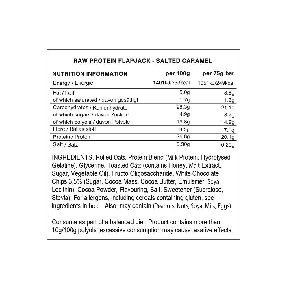Warrior Raw Protein Flapjack - 12 x 75 g