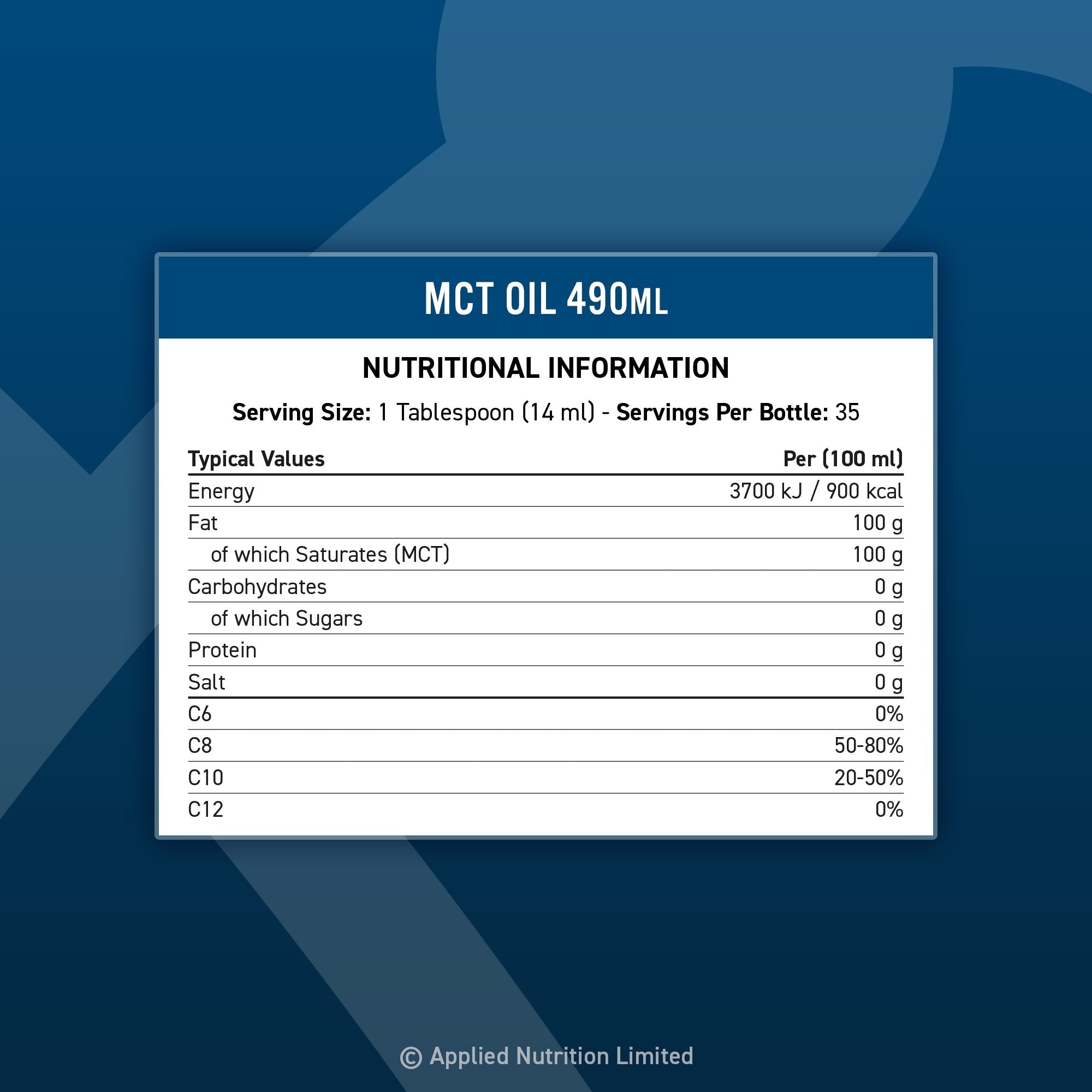 Applied Nutrition MCT Oil - 490 ml