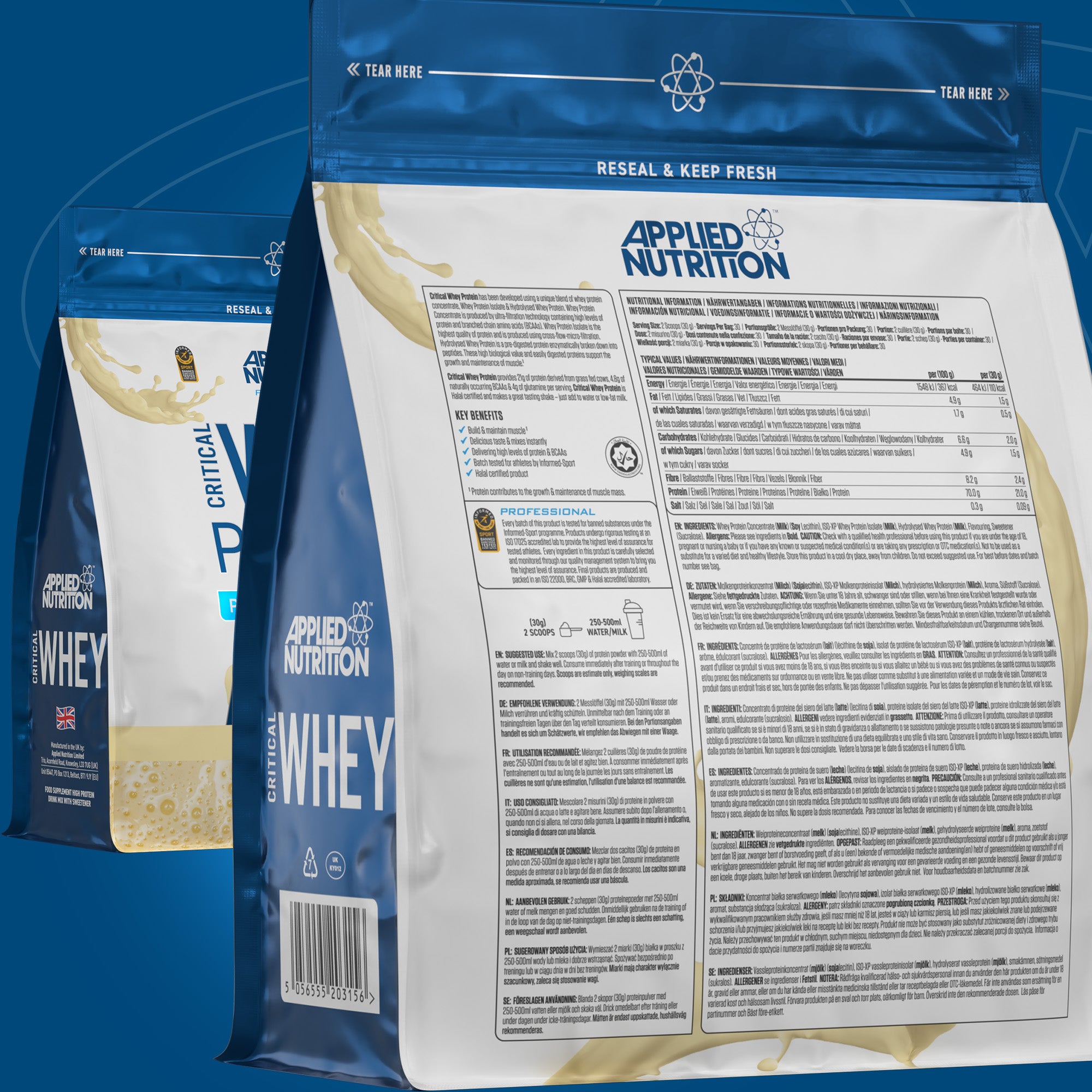 Applied Nutrition Critical Whey Protein - 900 g