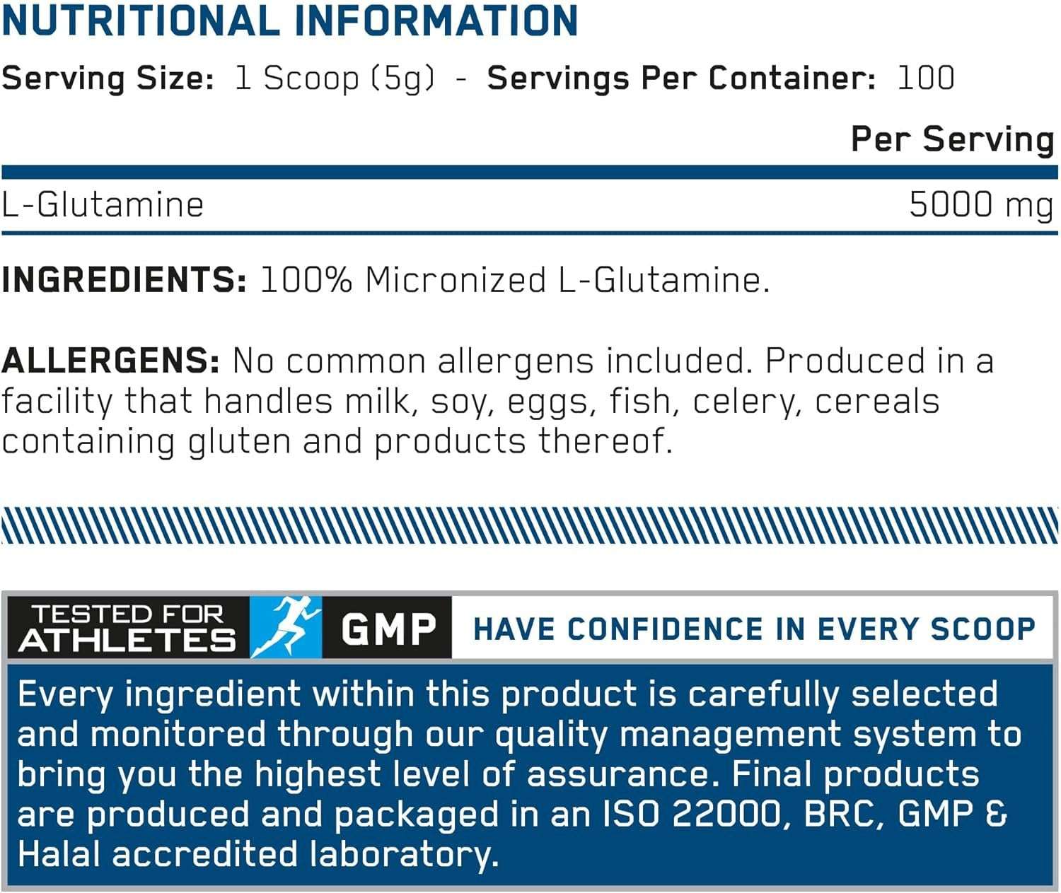 Applied Nutrition L-Glutamine Powder - 500 g