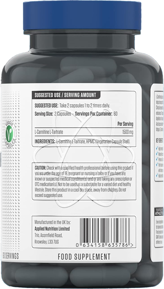 Applied Nutrition L-Carnitine 1500 - 120 caps