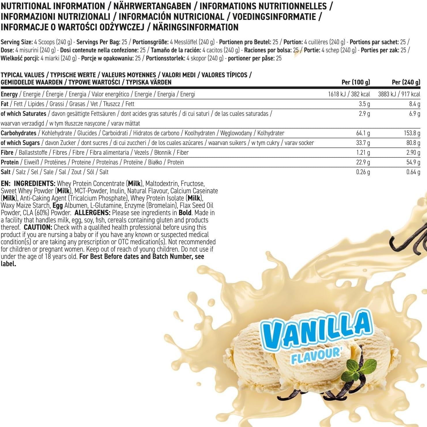 Applied Nutrition Critical Mass Original - 6000 g