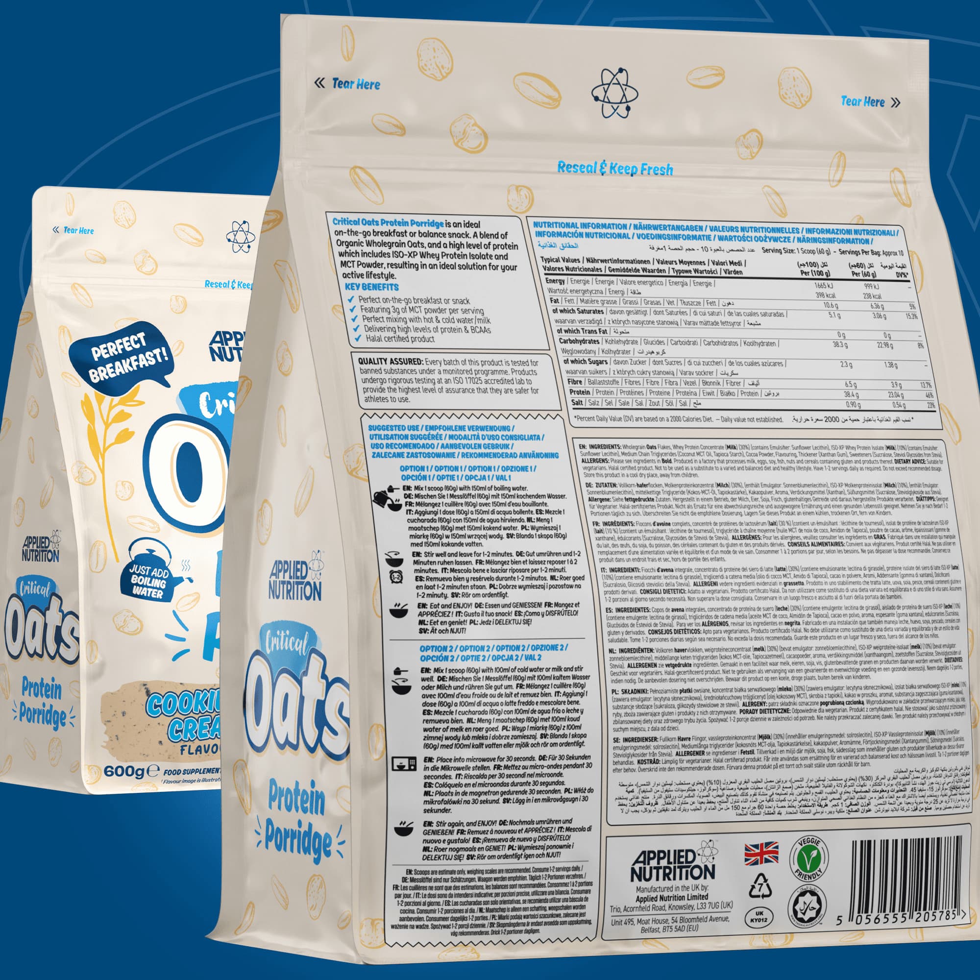 Applied Nutrition Critical Oats Protein Porridge - 600 g