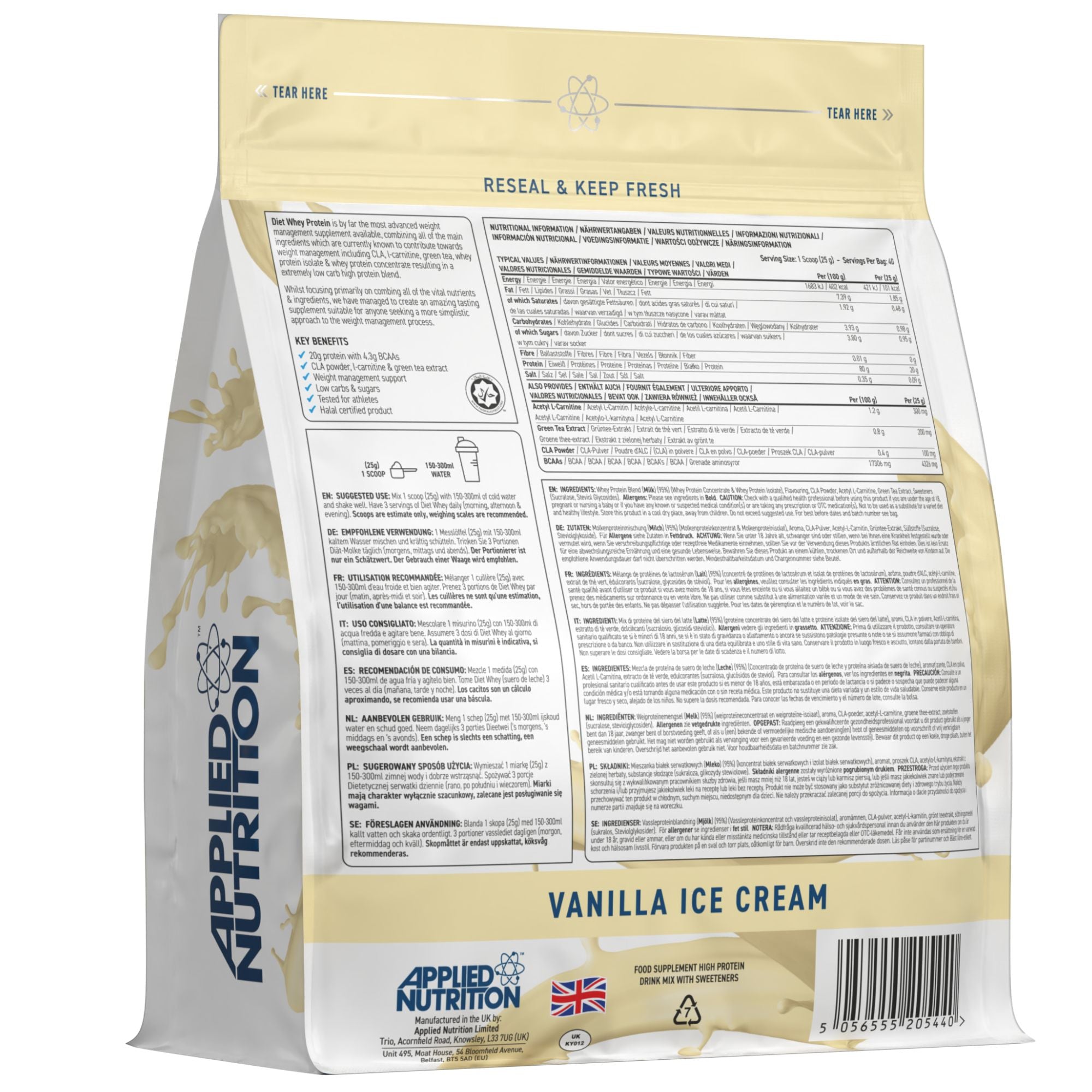 Applied Nutrition Diet Whey Protein - 1000 g