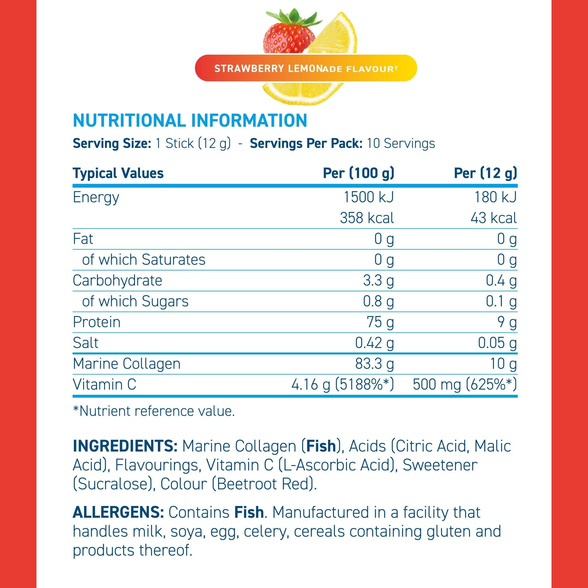 Applied Nutrition Marine Collagen Gel - 10 x 30 g