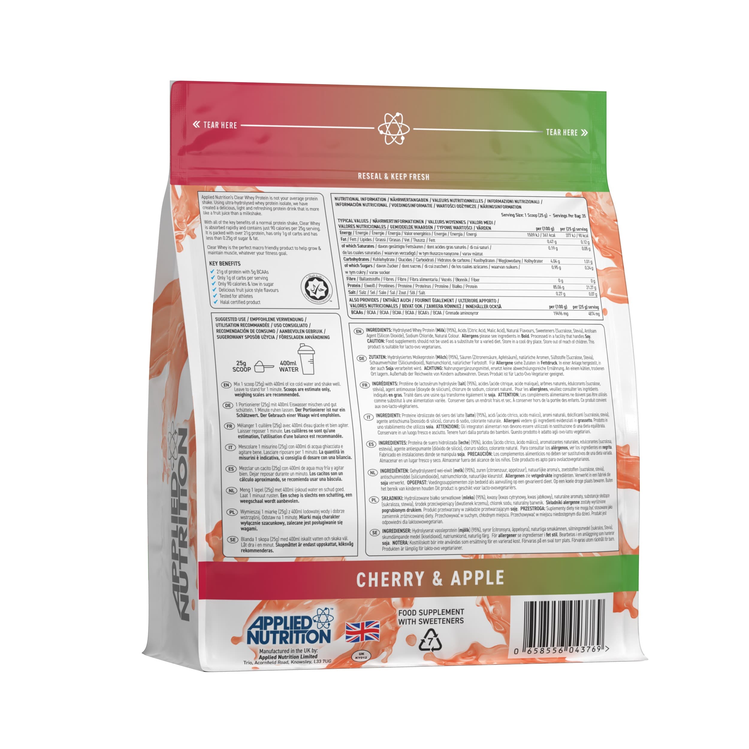Applied Nutrition Clear Whey Protein - 875 g