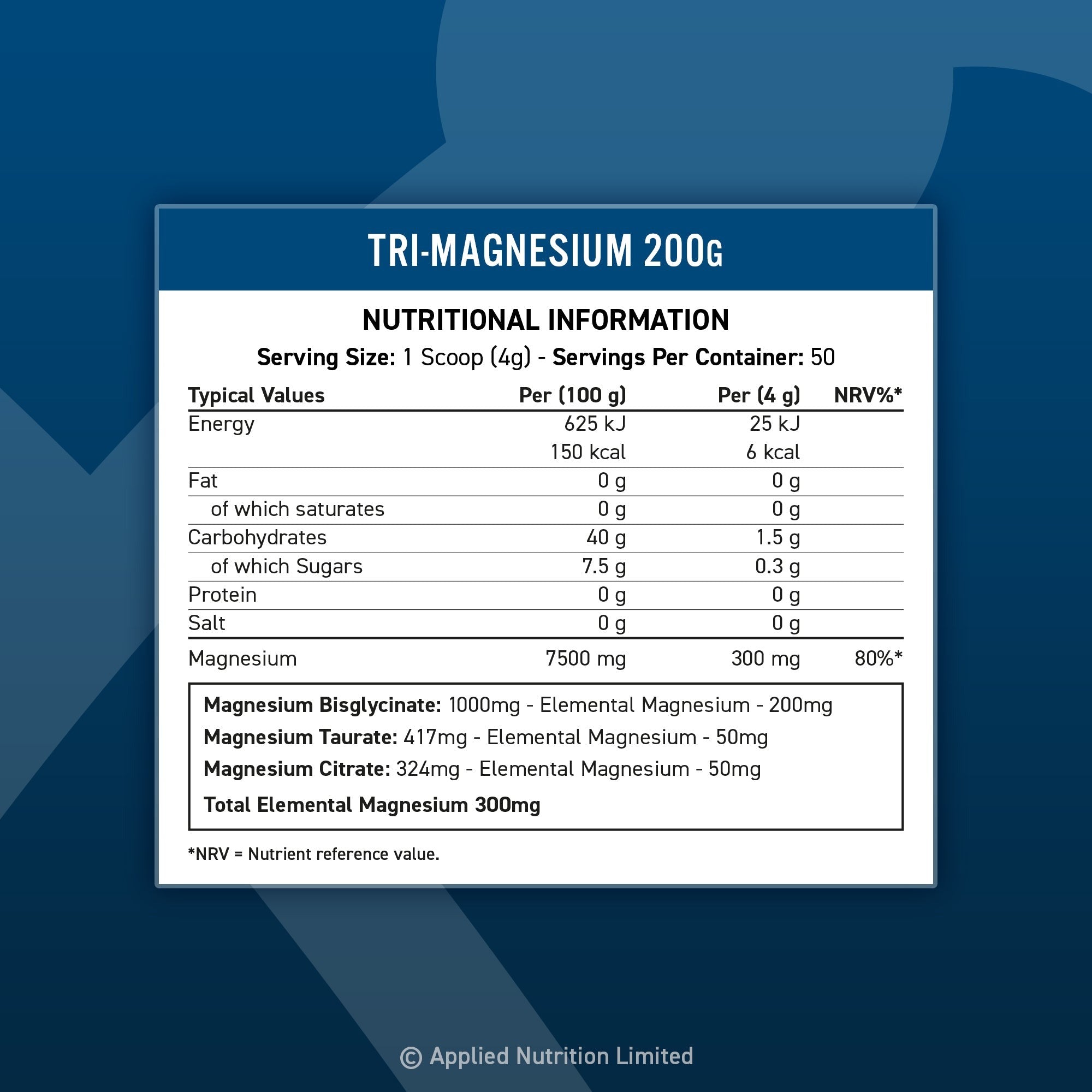 Applied Nutrition Tri-Magnesium - 200 g