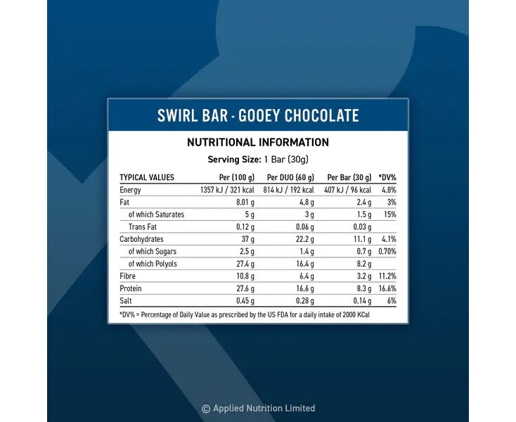 Applied Nutrition Swirl Duo Bar - 12 x 60 g