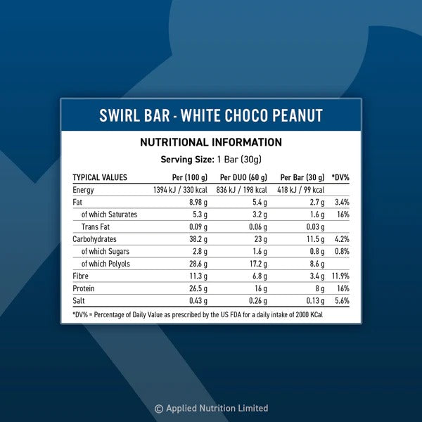 Applied Nutrition Swirl Duo Bar - 12 x 60 g