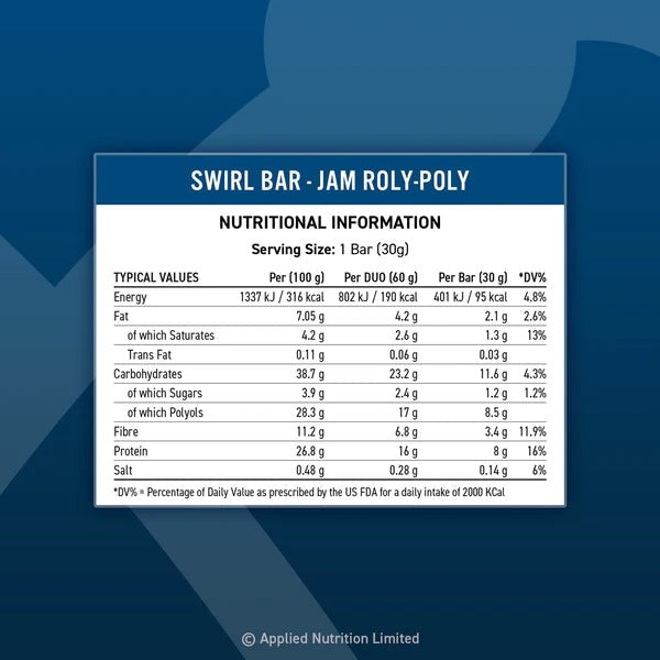 Applied Nutrition Swirl Duo Bar - 12 x 60 g