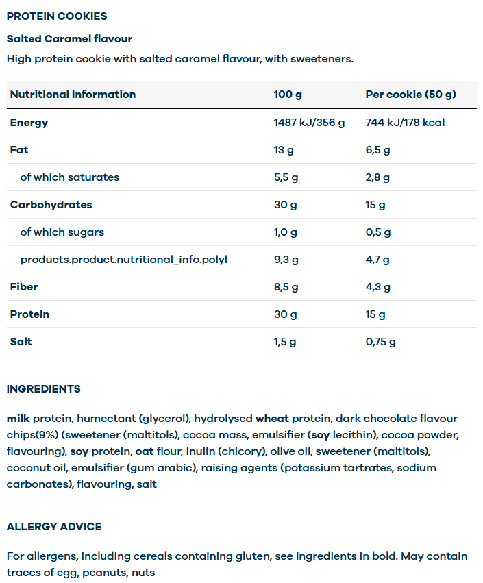 Body & Fit Protein Cookies - 12 x 50 g