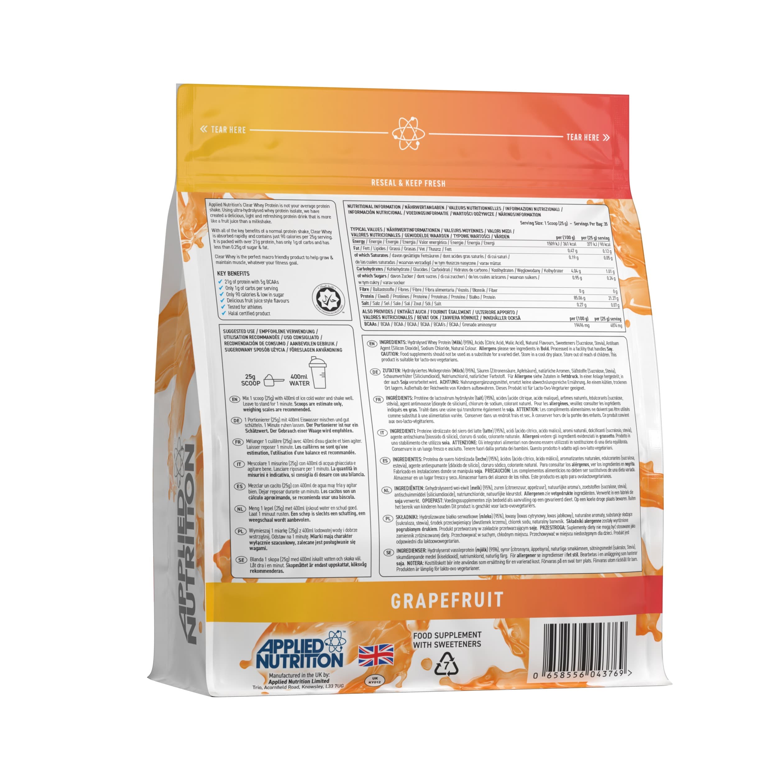 Applied Nutrition Clear Whey Protein - 875 g