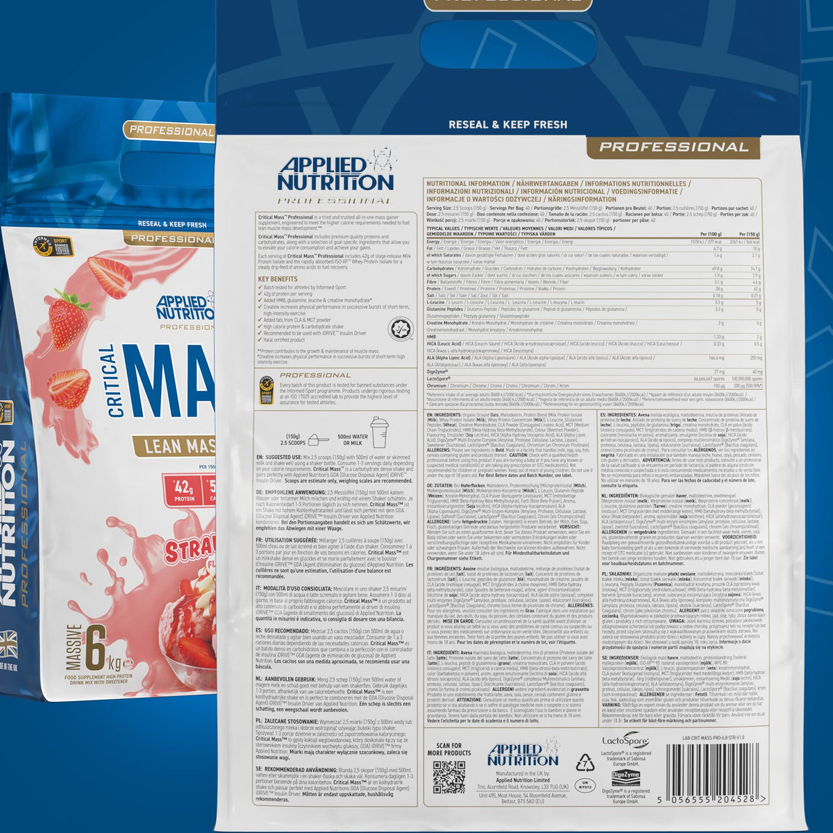 Applied Nutrition Critical Mass Professional - 6000 g