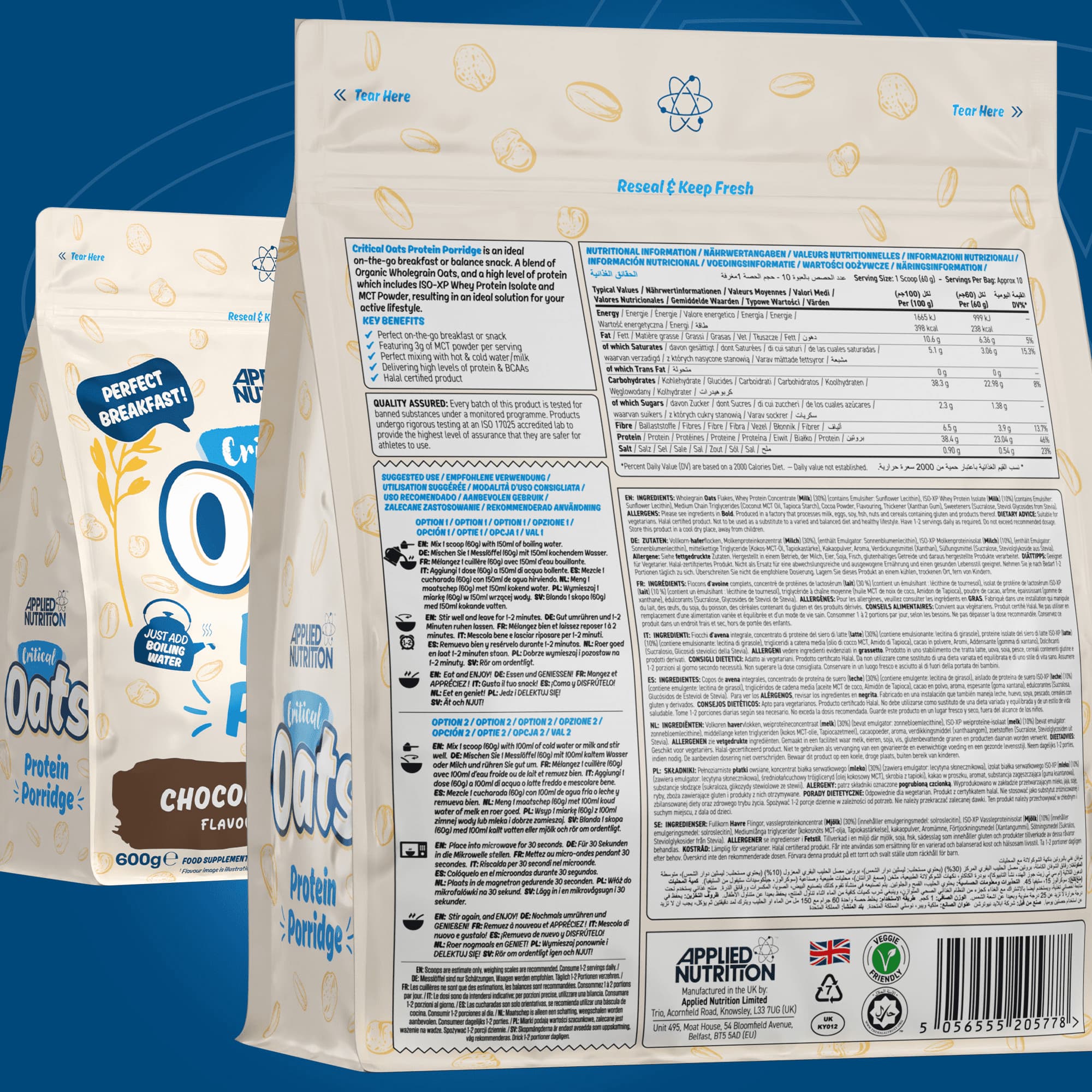 Applied Nutrition Critical Oats Protein Porridge - 600 g