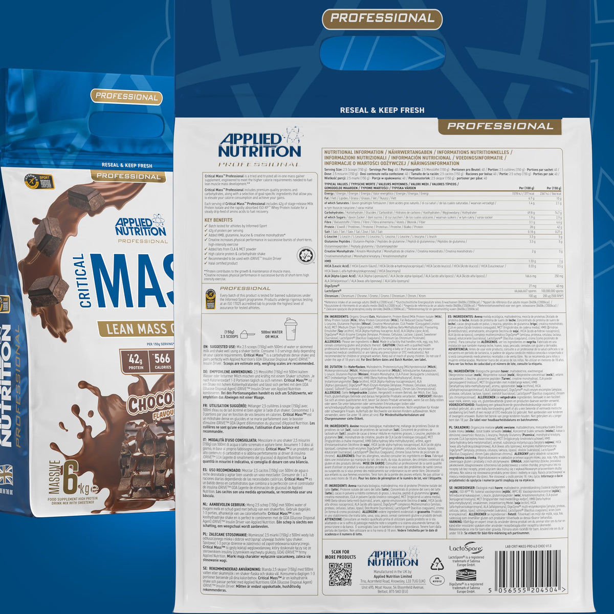 Applied Nutrition Critical Mass Professional - 6000 g