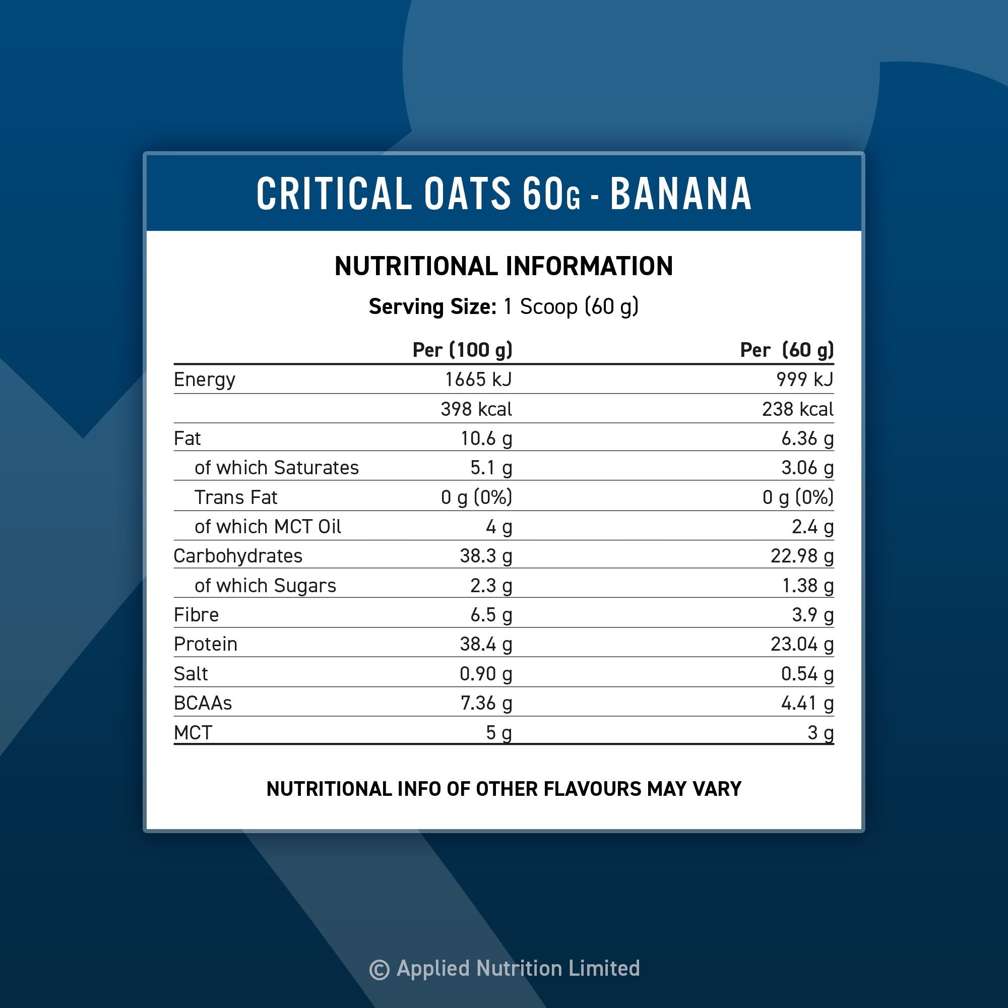 Applied Nutrition Critical Oats Protein Porridge - 3000 g
