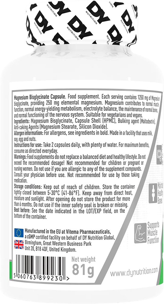DY Nutrition Magnesium Bisglycinate - 90 tabs