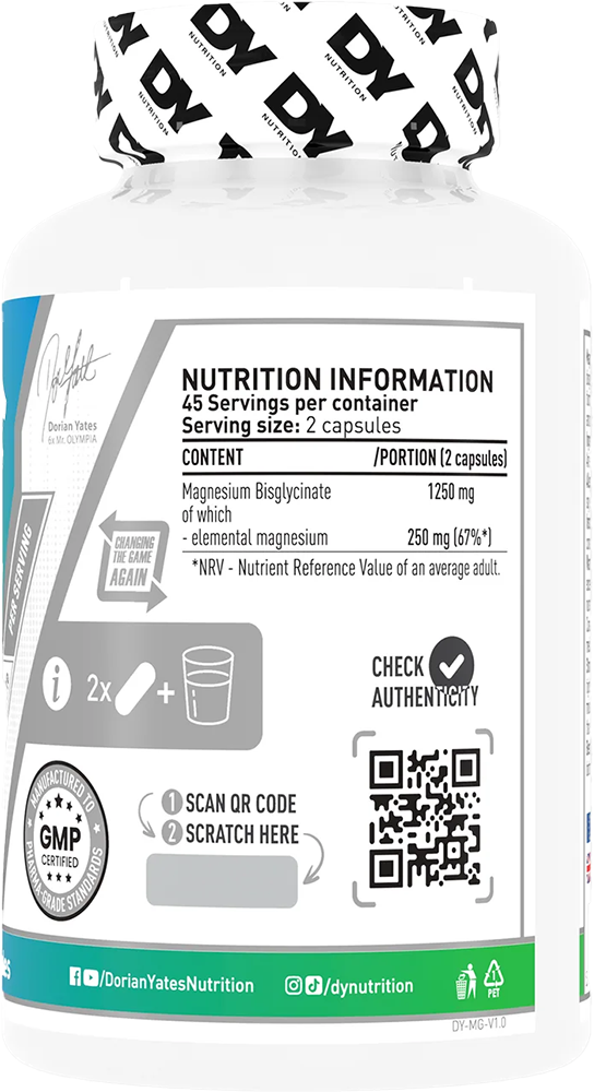 DY Nutrition Magnesium Bisglycinate - 90 tabs