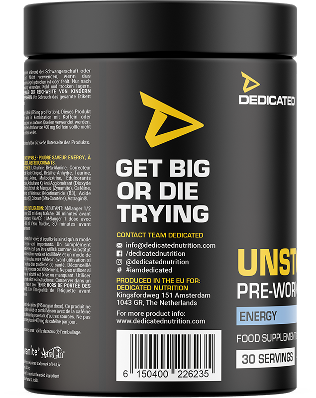 Dedicated Nutrition Unstoppable Pre-workout - 420 g